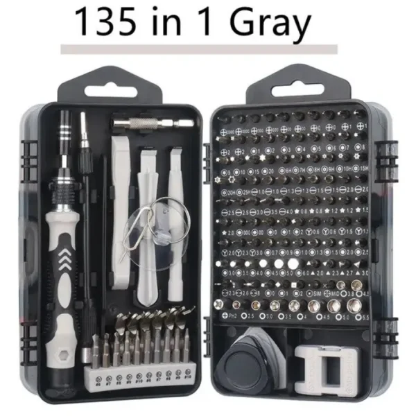 135/145 in 1 Precision Screwdriver Set, Mini Wrench Damaged Screw Extractor Set,for Watch, Computer, Camera. Perforate Etc