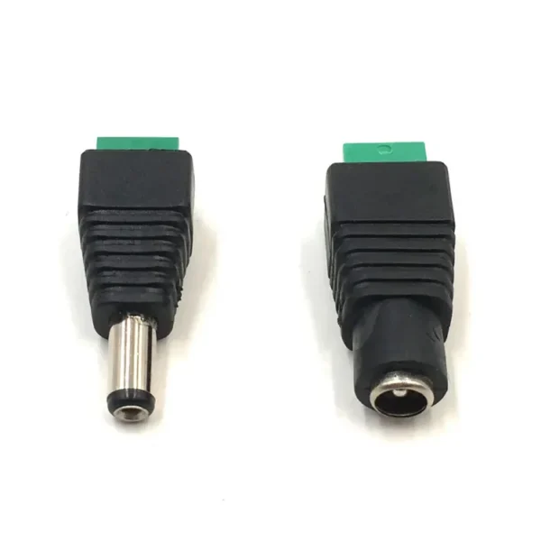 2.1x5.5mm Female Male DC Connector Power Jack Adapter Plug Cable Connector for LED COB Strip Light Bar DIY Lamp Bulb