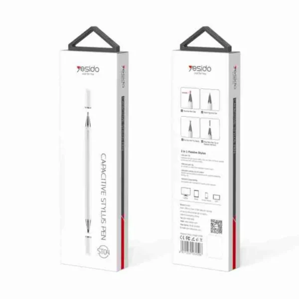 Yesido - ST04 2-in-1 Stylus Pen – Active Capacitive Tablet Phone Pencil with Ballpoint Pen
